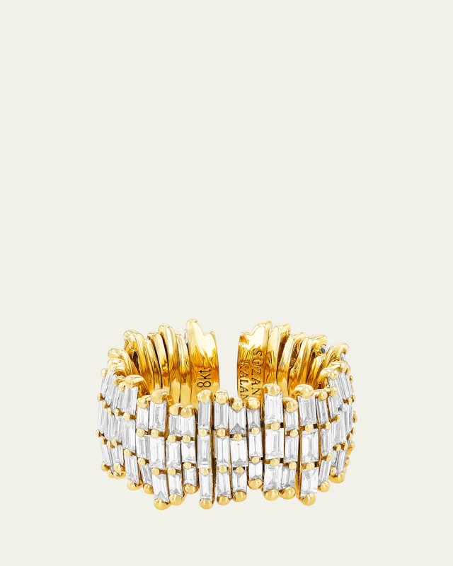 18K Gold Triple Layer Diamond Ring